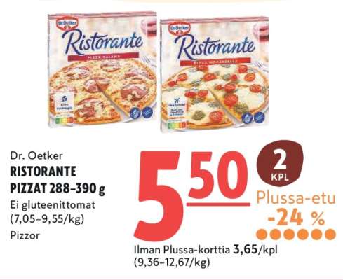 Dr. Oetker RISTORANTE PIZZAT 288-390 g