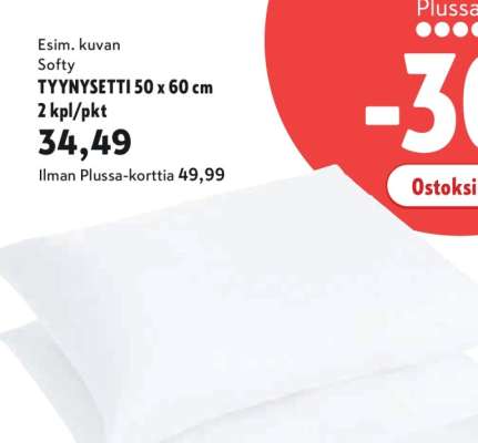 Softy TYYNYSETTI 50 x 60 cm 2 kpl/pkt