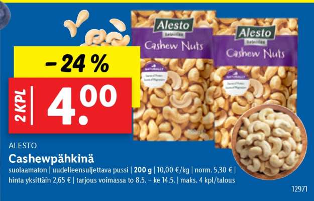 ALESTO Cashewpähkinä