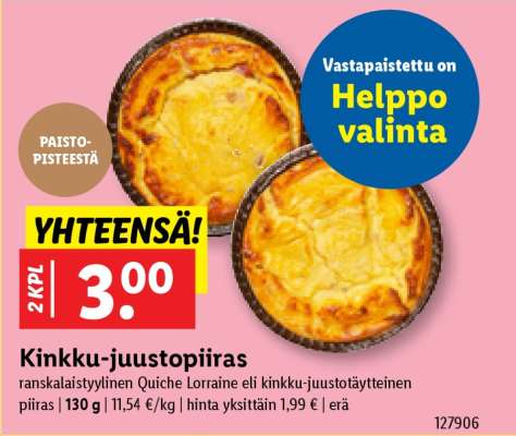 Kinkku-juustopiiras