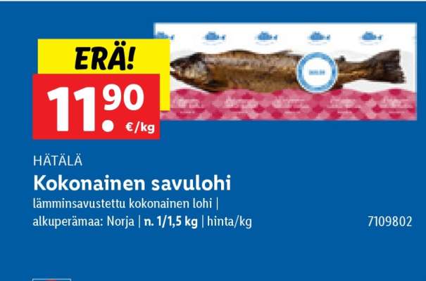 HÄTÄLÄ Kokonainen savulohi