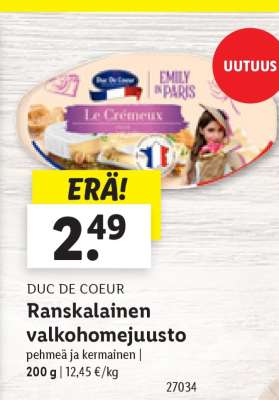 DUC DE COEUR Ranskalainen valkohomejuusto