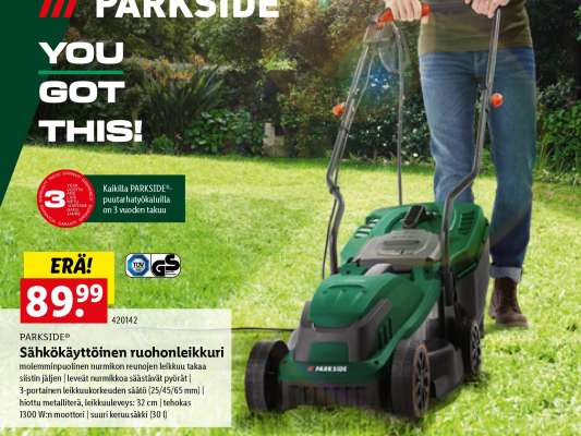 PARKSIDE Sähkökäyttöinen ruohonleikkuri