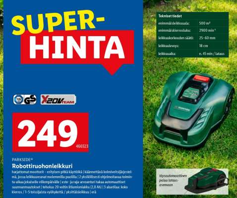 PARKSIDE® Robottiruohonleikkuri