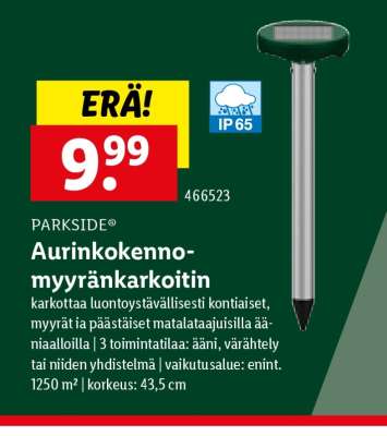 PARKSIDE® Aurinkokenno-myyränkarkoitin