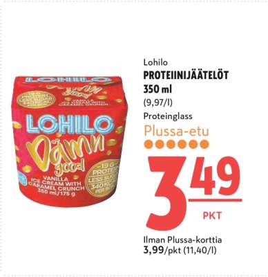Lohilo PROTEIINIJÄÄTELÖT 350 ml