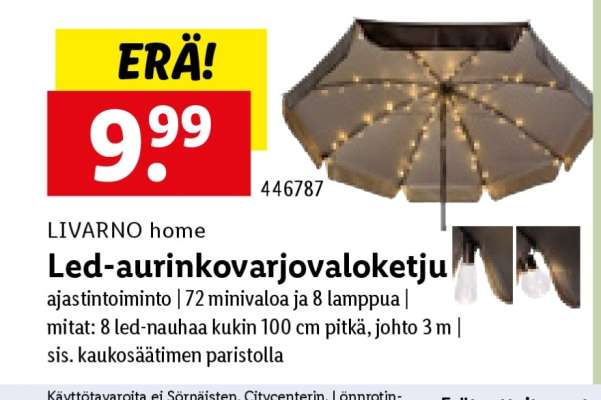 Led-aurinkovarjovaloketju