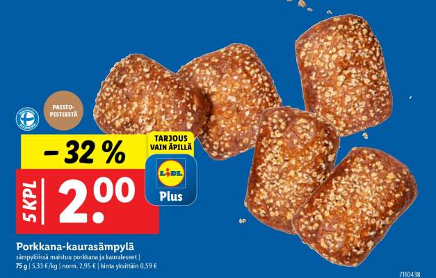 Porkkana-kaurasämpylä