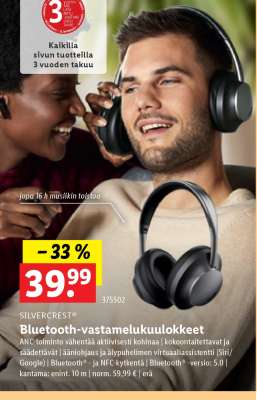 SILVERCREST Bluetooth-vastamelukuulokkeet