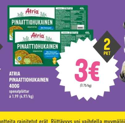 ATRIA PINAATTIOHUKAINEN 400G