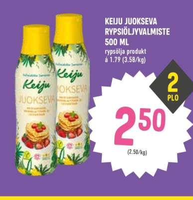 Keiju Juokseva Rypsiöljyvalmiste 500 ml