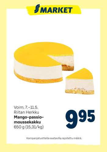 S-market tarjoukset  - 07.05.2025 - 11.05.2025.