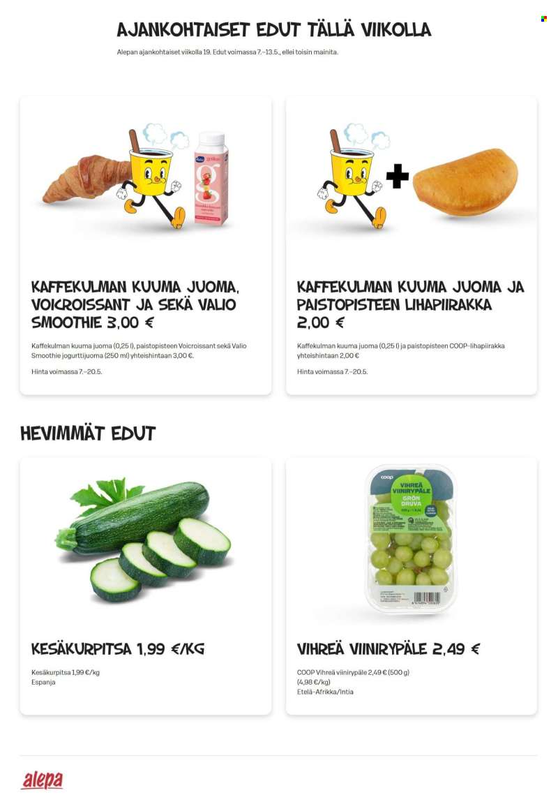 Alepa tarjoukset  - 07.05.2025 - 13.05.2025.