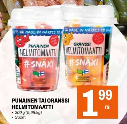 PUNAINEN TAI ORANSSI HELMITOMAATTI