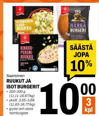 Saarioinen Ruukut ja Isot Burgerit
