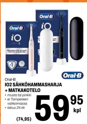 Oral-B iO2 sähköhammasharja + matkakotelo