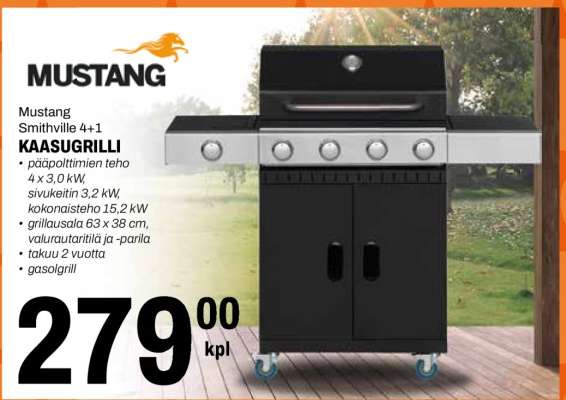 Mustang Smithville 4+1 Kaasugrilli
