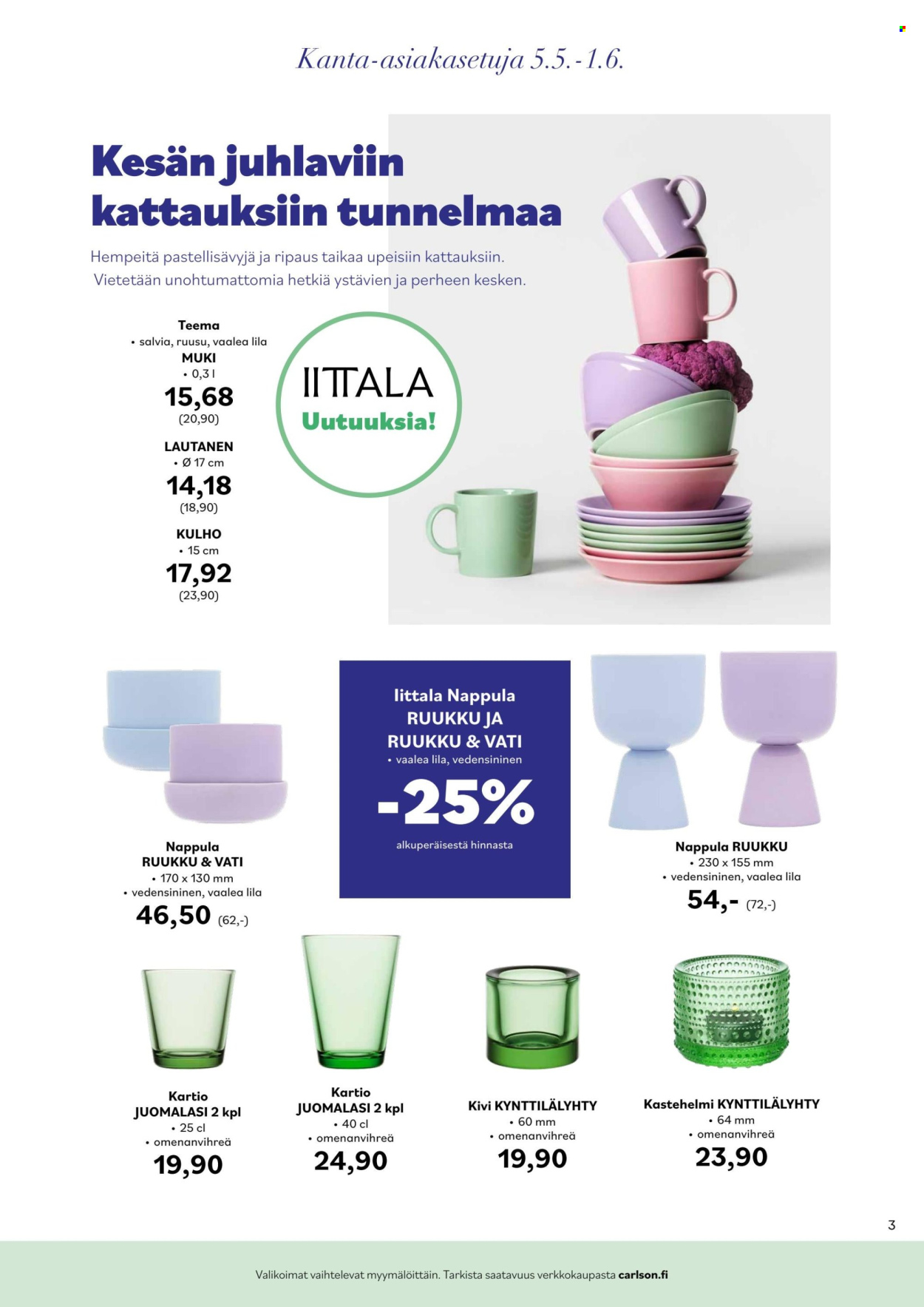 Carlson tarjoukset - 05.05.2025 - 01.06.2025. Sivu 1