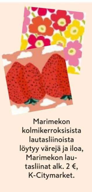 Marimekon lautasliinat