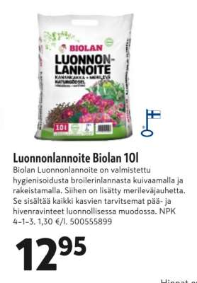 Luonnonlannoite Biolan 10l