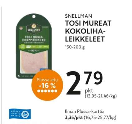 SNELLMAN TOSI MUREAT KOKOLIHALEIKKELEET