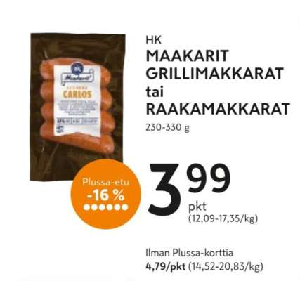 HK MAAKARIT GRILLIMAKKARAT tai RAAKAMAKKARAT