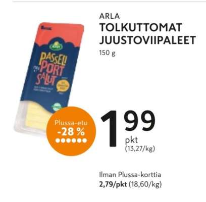 Arla TOLKUTTOMAT JUUSTOVIIPALEET