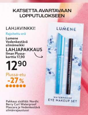 Lumene Vedenkestävä SILMÄMEIKKI LAHJAPAKKAUS