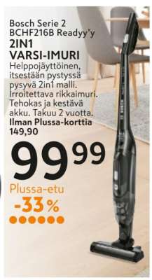 Bosch Serie 2 BCHF216B Readyy’y 2IN1 VARSI-IMURI