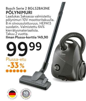 Bosch Serie 2 BGLS2BA3NE PÖLYNIMURI