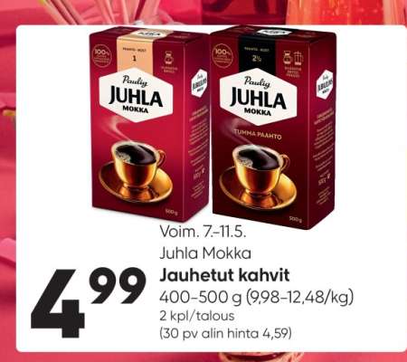 Juhla Mokka JAUHETUT KAHVIT