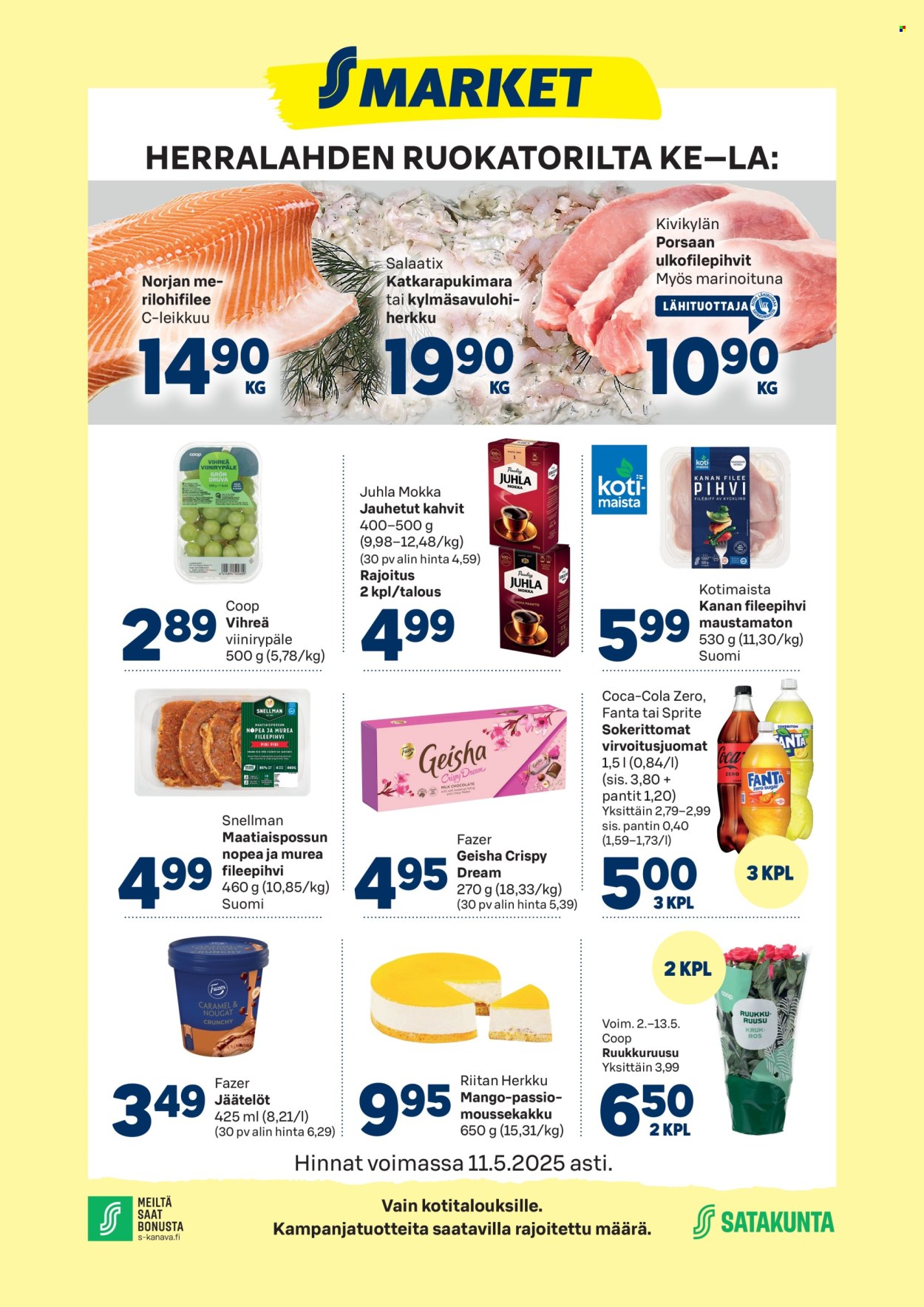 S-market tarjoukset - 07.05.2025 - 11.05.2025. Sivu 1