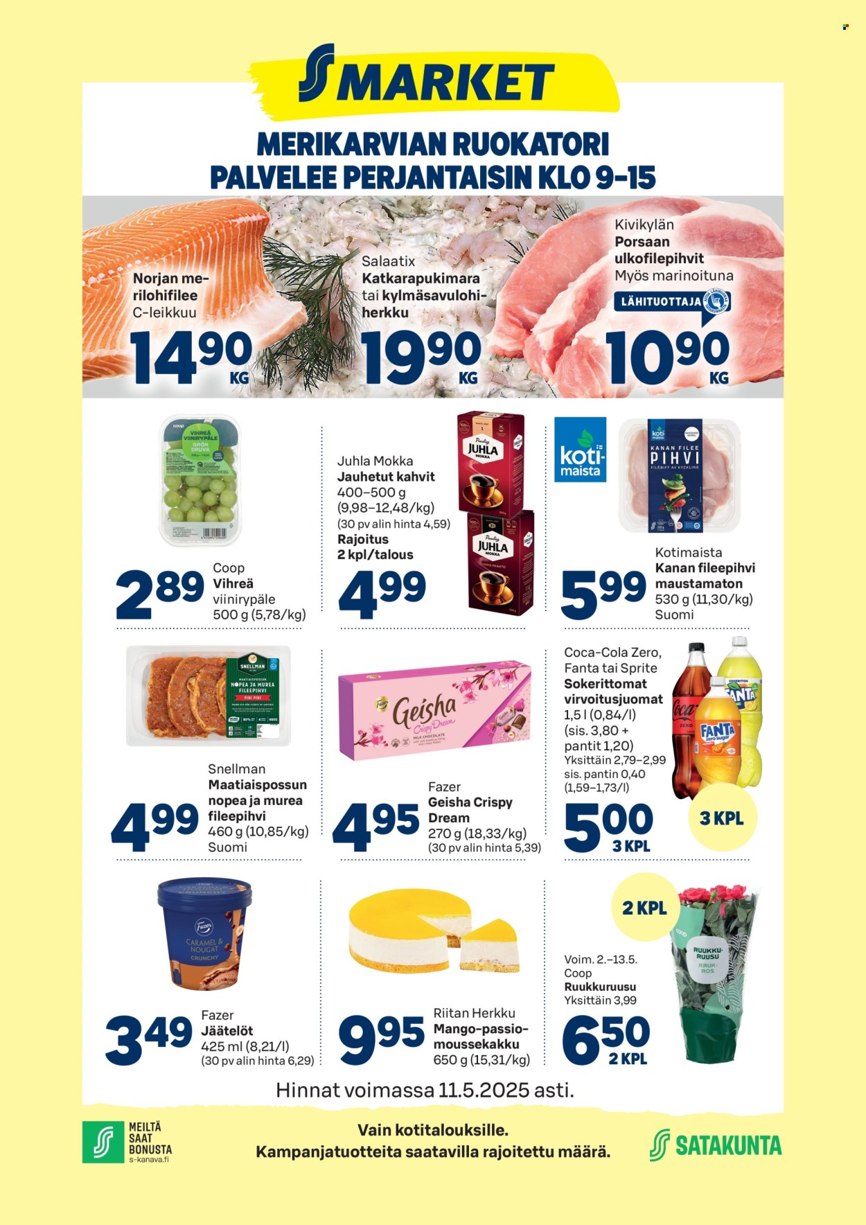 S-market tarjoukset - 07.05.2025 - 11.05.2025. Sivu 1