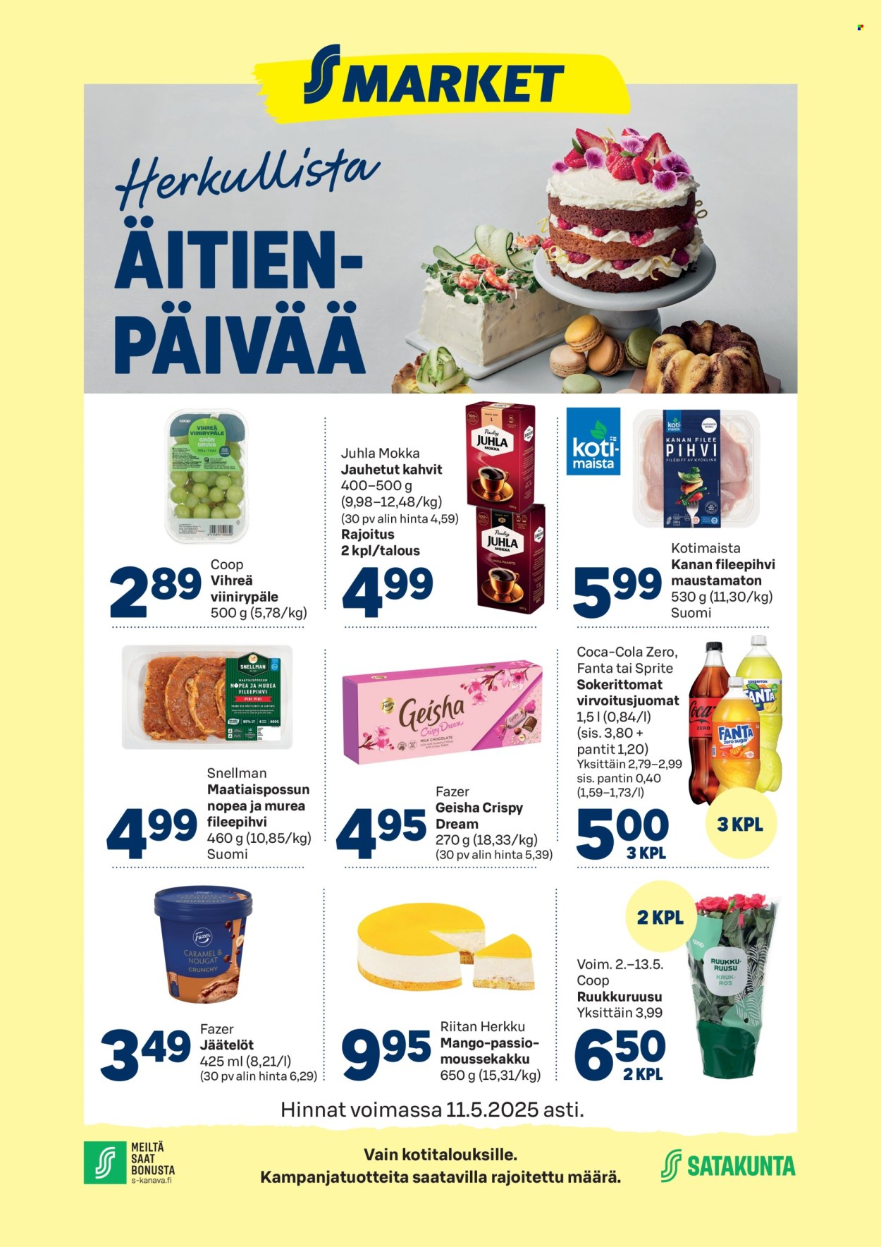 S-market tarjoukset - 07.05.2025 - 11.05.2025. Sivu 1