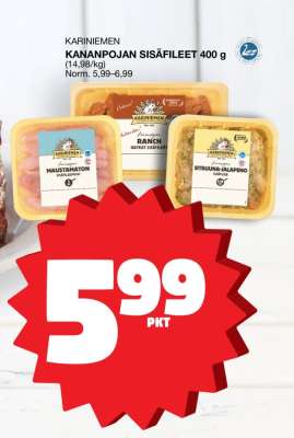 KARINIEMEN KANANPOJAN SISÄFILEET 400 g
