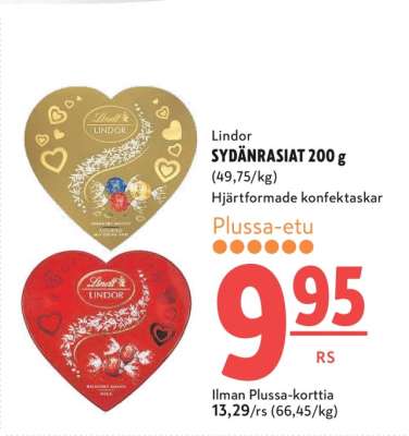 LINDOR SYDÄNRASIAT 200 g