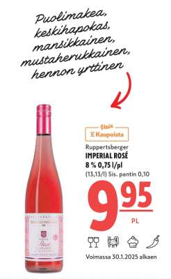 Ruppertsberger IMPERIAL ROSÉ 8 % 0,75 l/pl