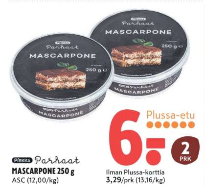 Pirkka Parhaat MASCARPONE 250 g