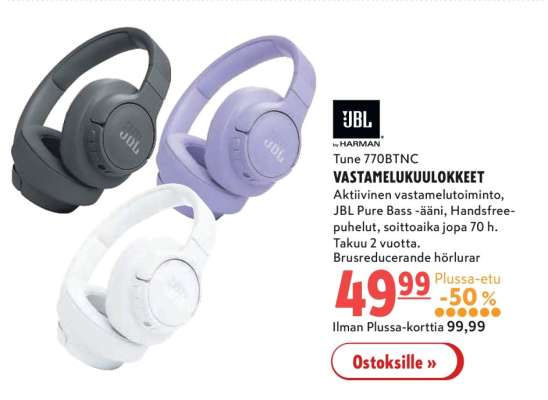 Tune 770BTNC VASTAMELUKUULOKKEET