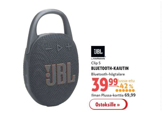 JBL Clip 5 BLUETOOTH-KAIUTIN
