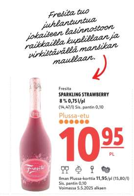 Fresita SPARKLING STRAWBERRY 8 % 0,75 l/pl