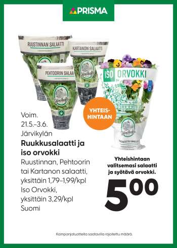 Prisma tarjoukset  - 21.05.2025 - 03.06.2025.
