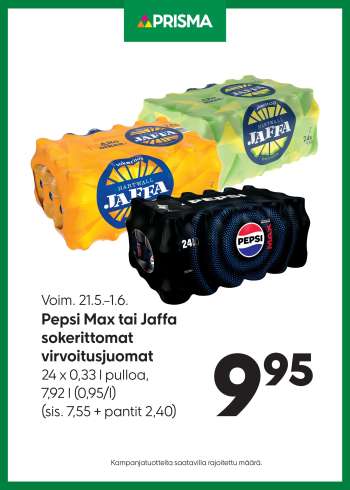 Prisma tarjoukset  - 21.05.2025 - 01.06.2025.