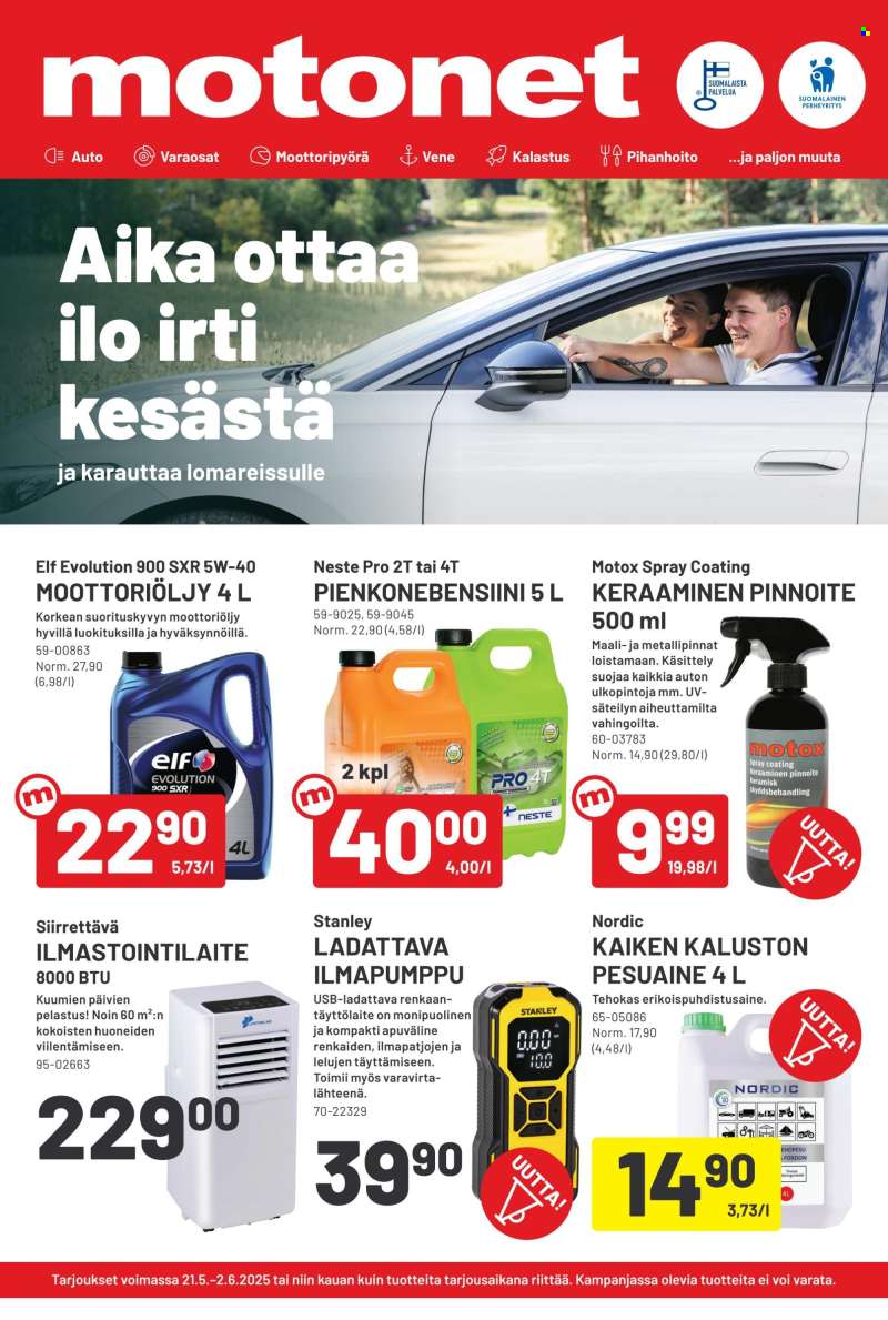 Motonet tarjoukset  - 21.05.2025 - 02.06.2025.