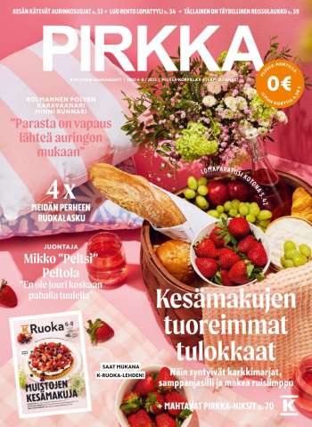K-market tarjoukset  - 11.06.2025 - 26.08.2025.