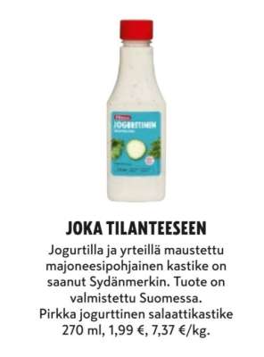 Pirkka jogurttinen salaattikastike