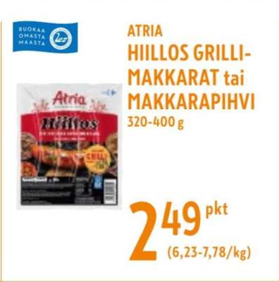 ATRIA HIILLOS GRILLI-MAKKARAT tai MAKKARAPIHVI