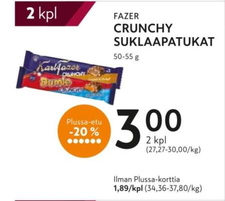 Fazer CRUNCHY SUKLAAPATUKAT
