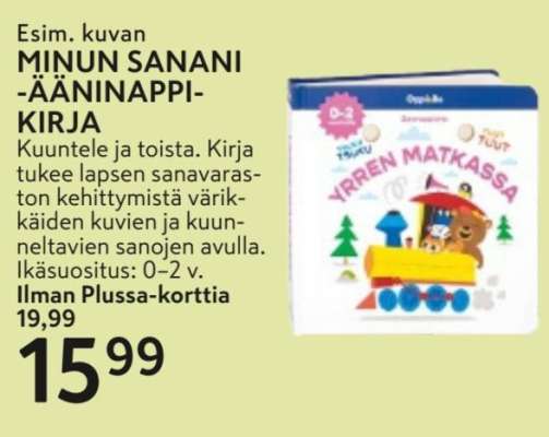 MINUN SANANI -ÄÄNINAPPI-KIRJA
