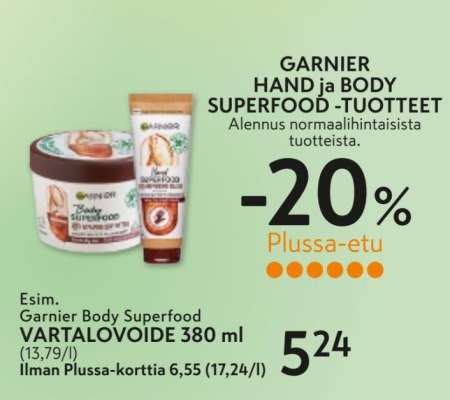 Garnier Body Superfood VARTALOVOIDE 380 ml